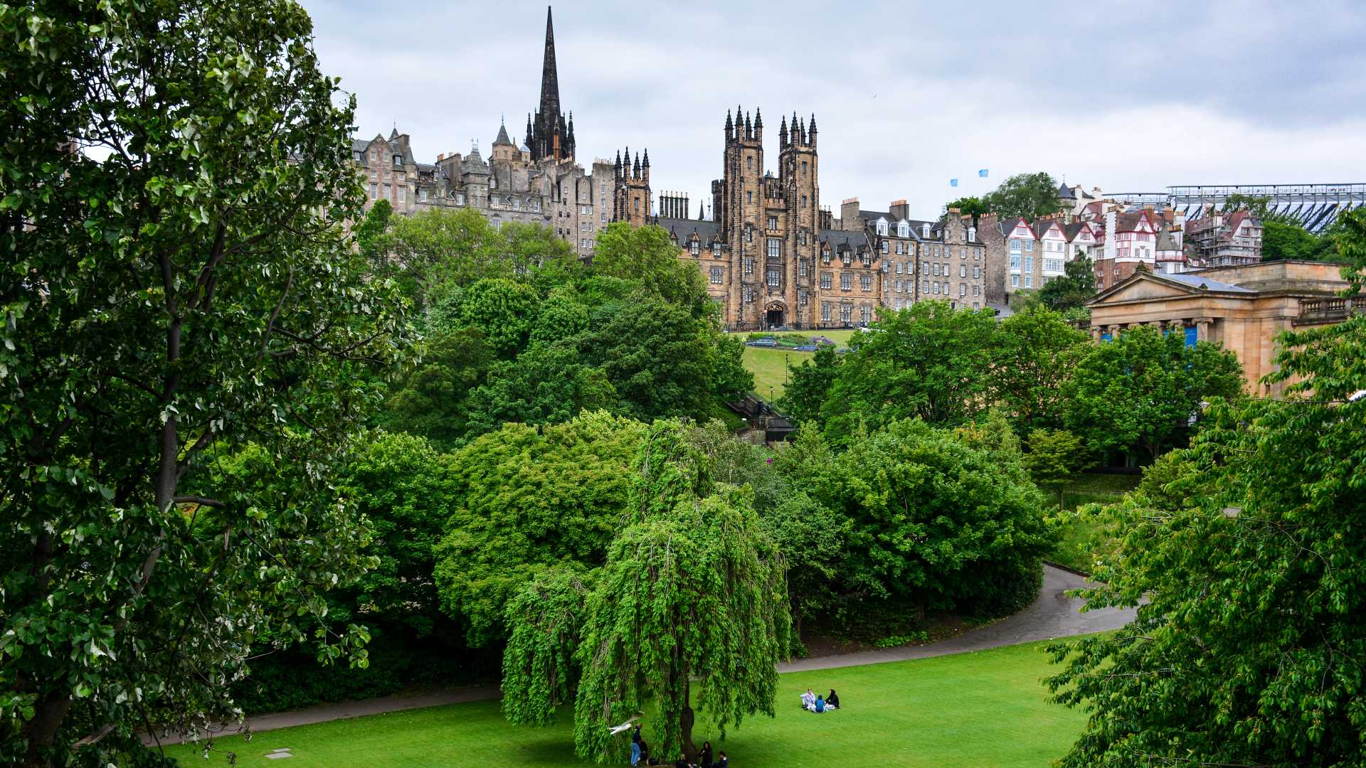 Princes St Gardens in Edinburgh